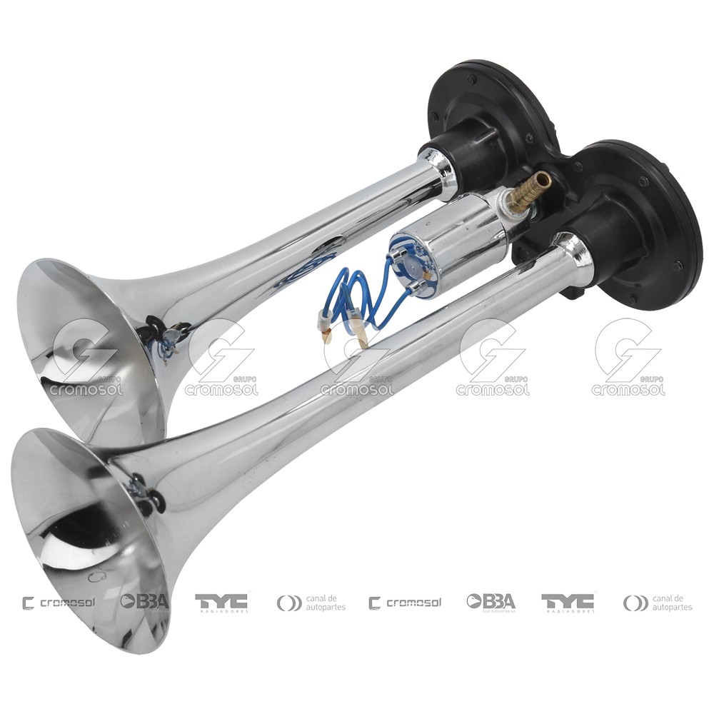 Bocina para Universal Universal Livianos 50/20 Boc 12502 12/24v aeroelectrica cromada