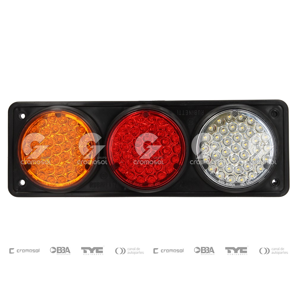 Faro trasero para Universal Universal Livianos 50/20 (420x145) triple con ventana liso