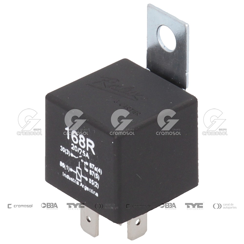 Rele para Universal Universal Pesados 50/20 168r 24v 25a doble salida potenciado