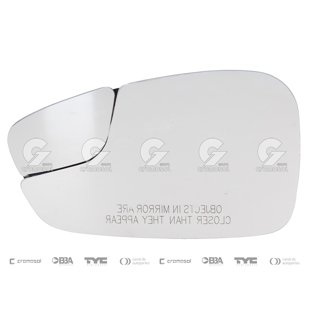 Vidrio de espejo para Ford Fiesta MK7-I (KD) 11-13 (Izquierdo)