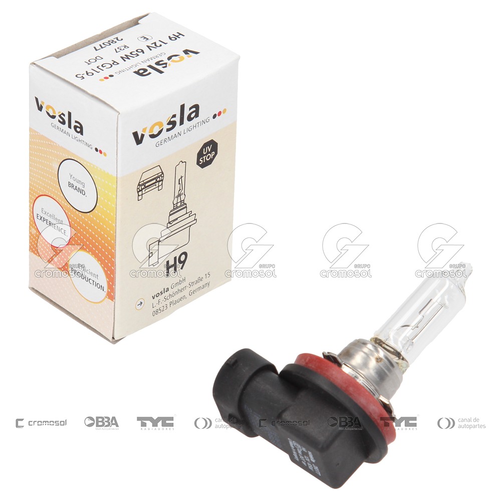 Lampara halogena para Universal Universal Livianos 50/20 H9 (12361) 12v 65w (pgj19-5)