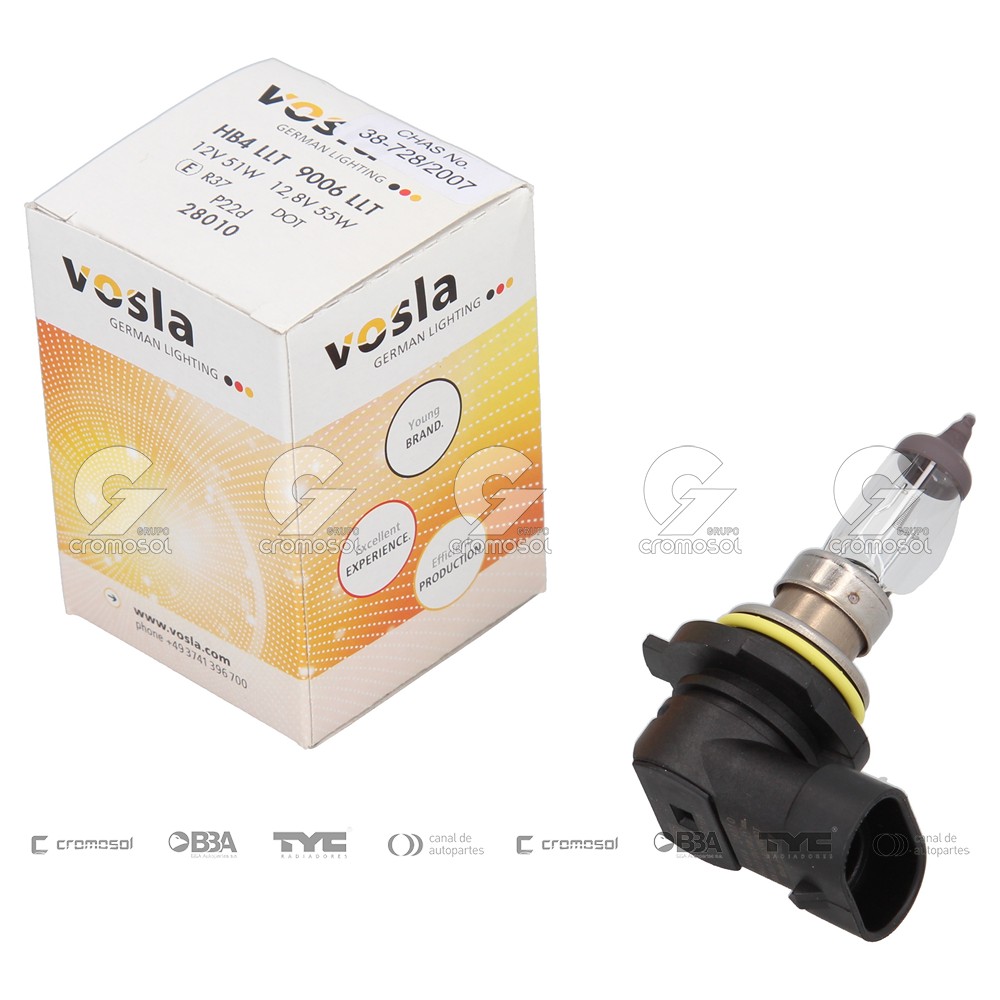Lampara halogena para Universal Universal Livianos 50/20 Hb4/9006 12v 51w (p22d) - long lifetime