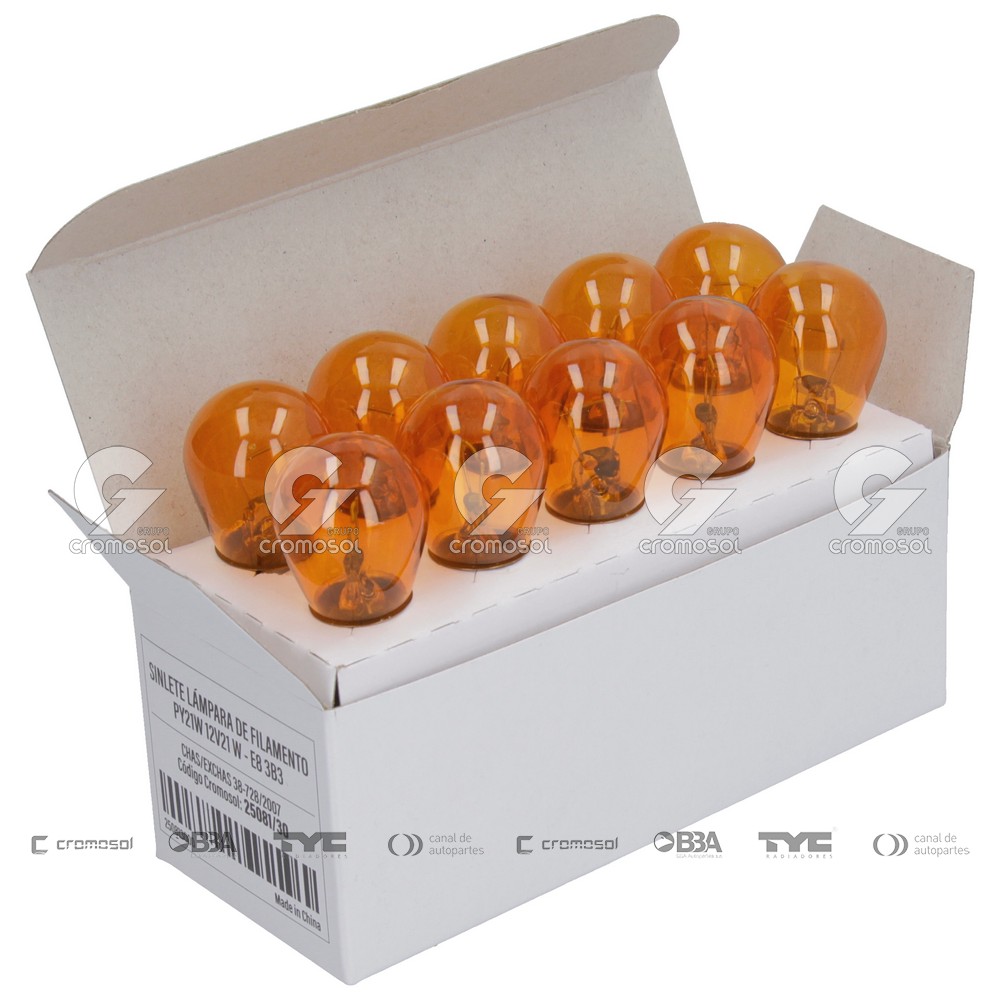 Lampara incandescente para Universal Universal Livianos 50/20 Py21w (12496) 12v 21w (bau15s)