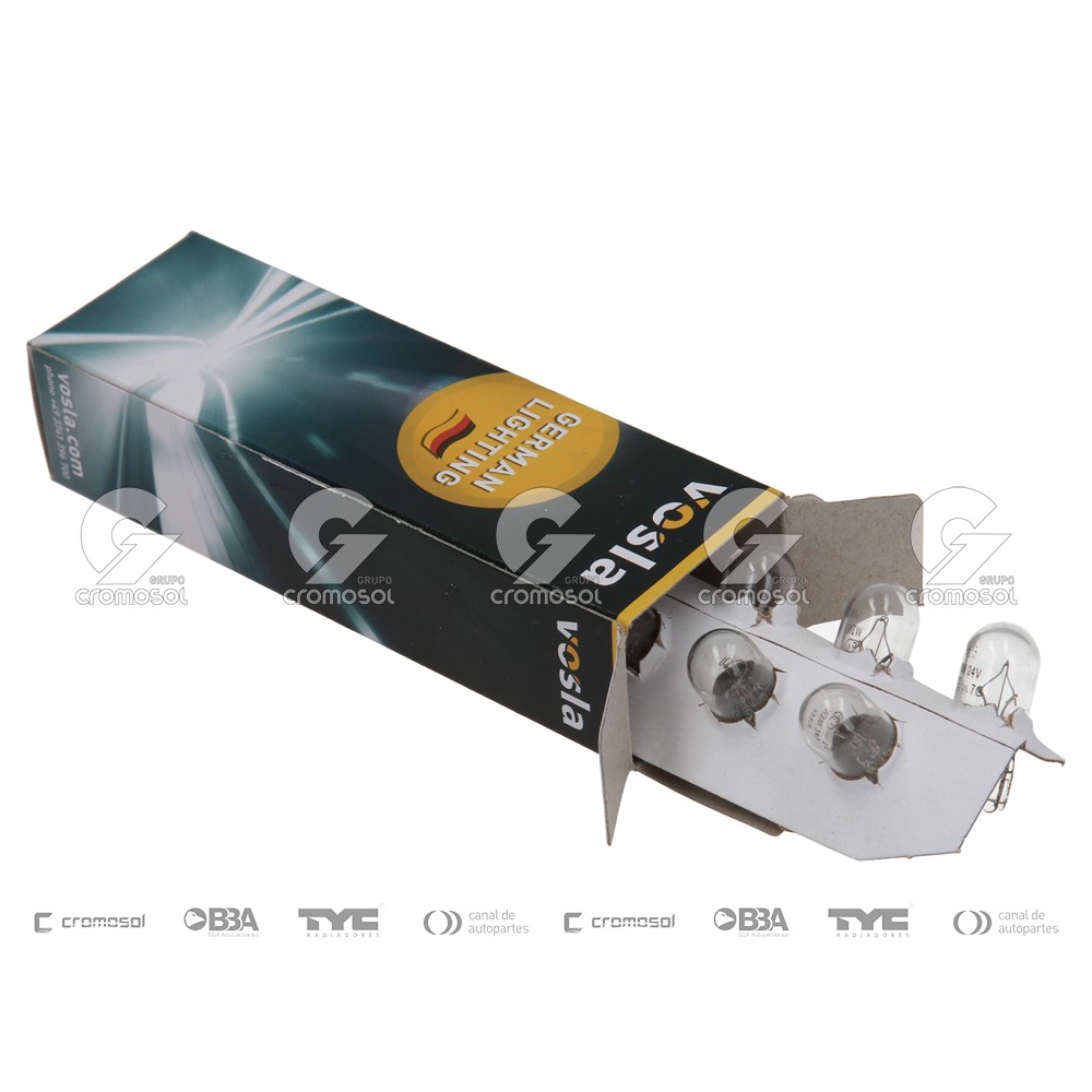 Lampara incandescente para Universal Universal Pesados 50/20 W3w (13256) 24v 3w (w2.1x9.5d)