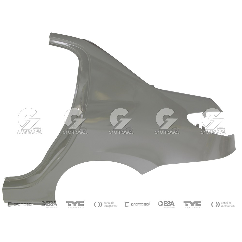 Guardabarro trasero para Peugeot 207 Sedán 08-15 (Izquierdo)