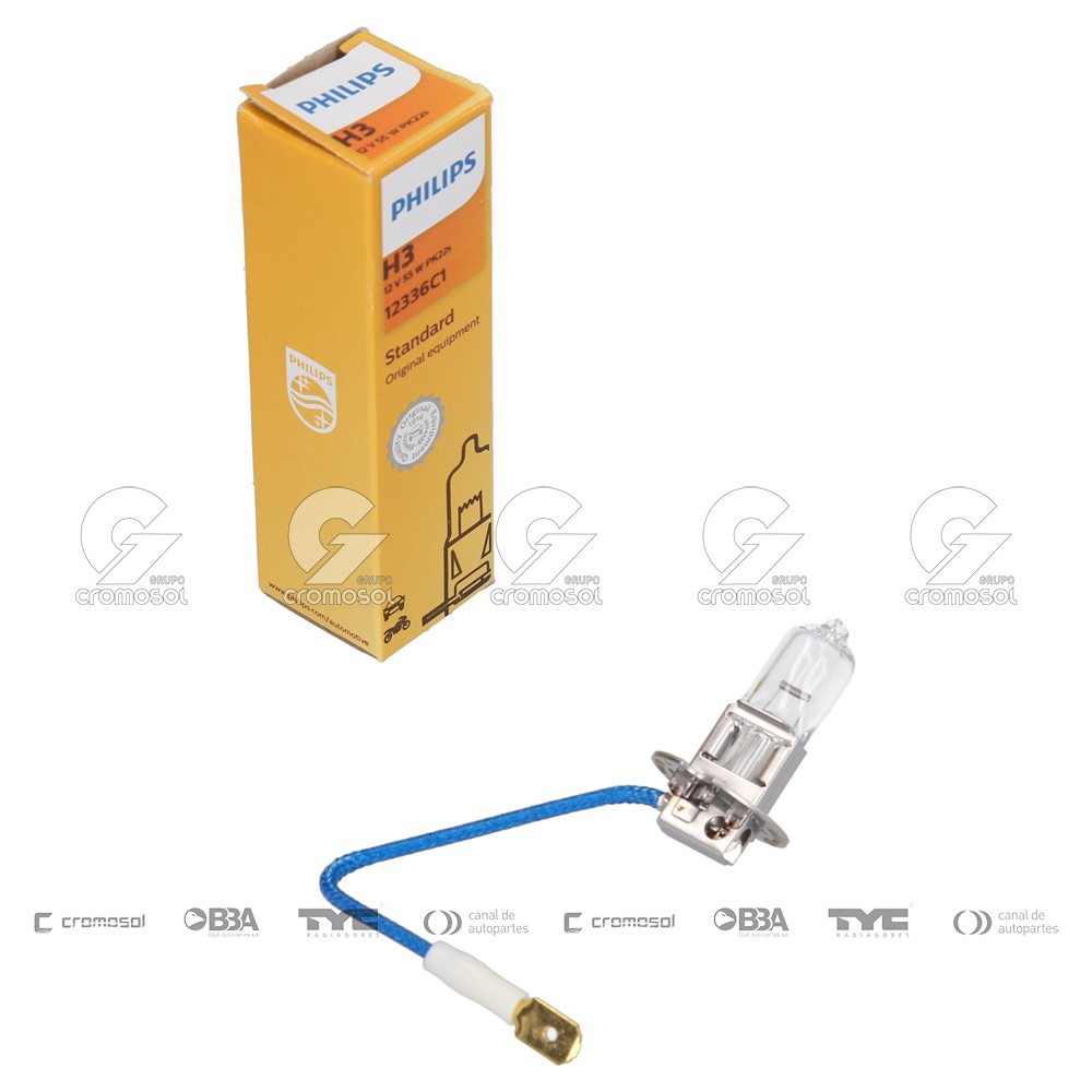 Lampara halogena para Universal Universal Pesados 50/20 H3 (13336) 24v 70w pk22s master duty blue vision