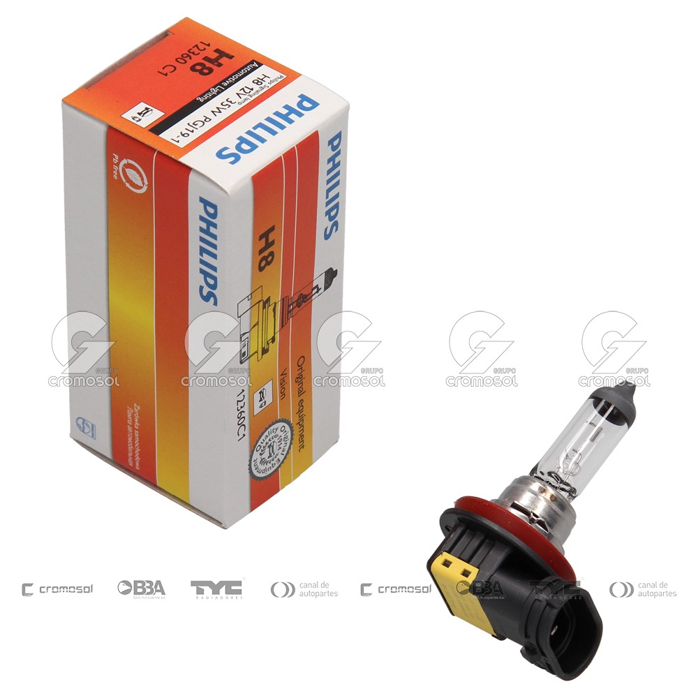 Lampara halogena para Universal Universal Livianos 50/20 H8 (12360) 12v 35w pgj19-1