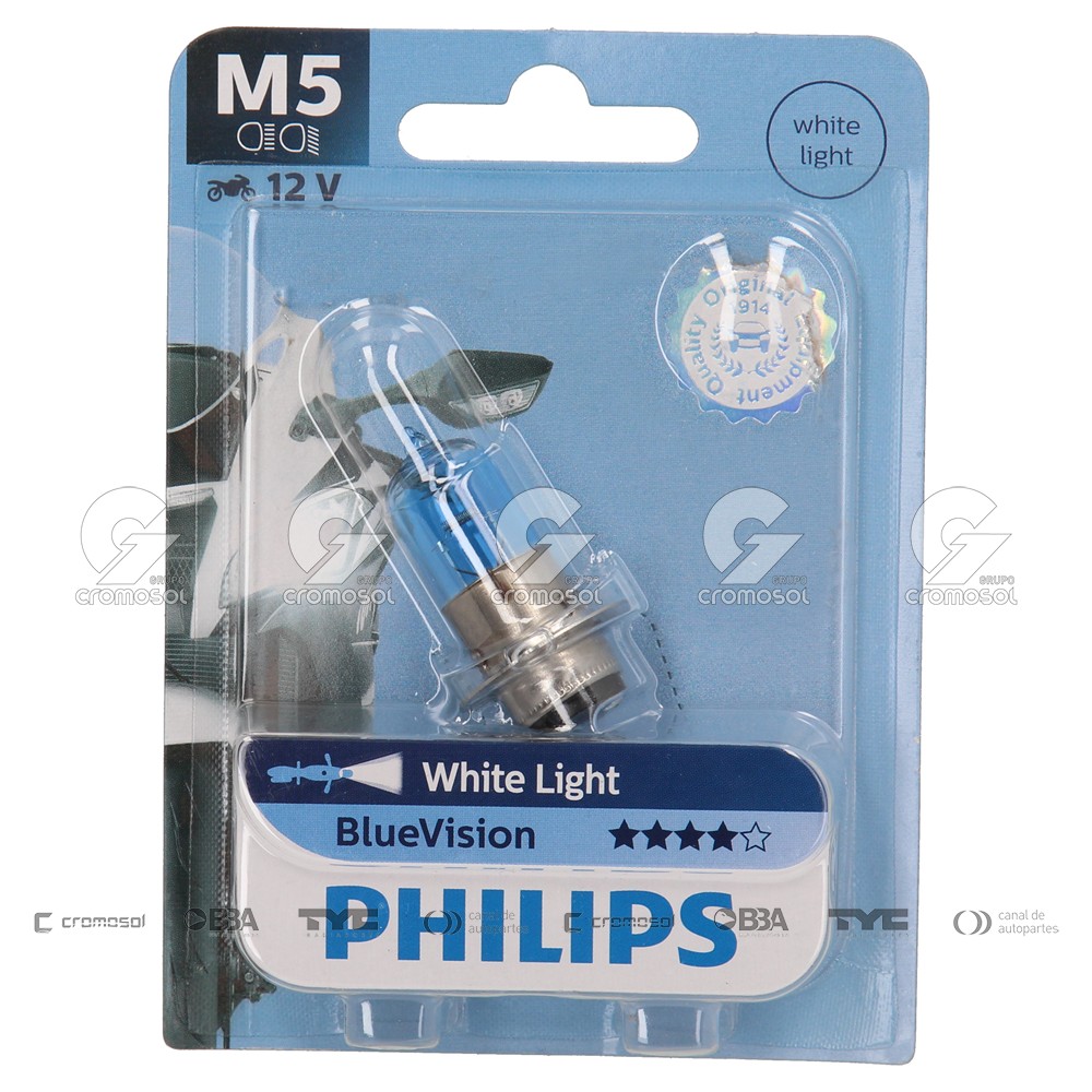 Lampara halogena para Universal Universal Livianos 50/20 (moto) m5 (12153) 12v 35/35w p15d-25-1 blue vision