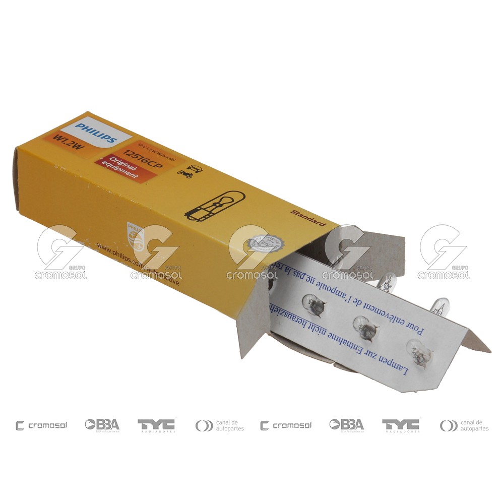 Lampara incandescente para Universal Universal Livianos 50/20 W1,2w (12516) 12v 1,2w w2x4,6d