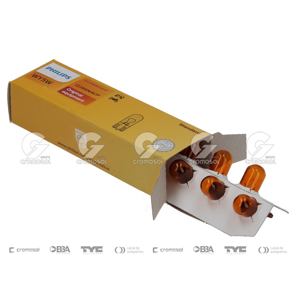 Lampara incandescente para Universal Universal Livianos 50/20 Wy5w (12396) 12v 5w w2,1x9,5d ambar