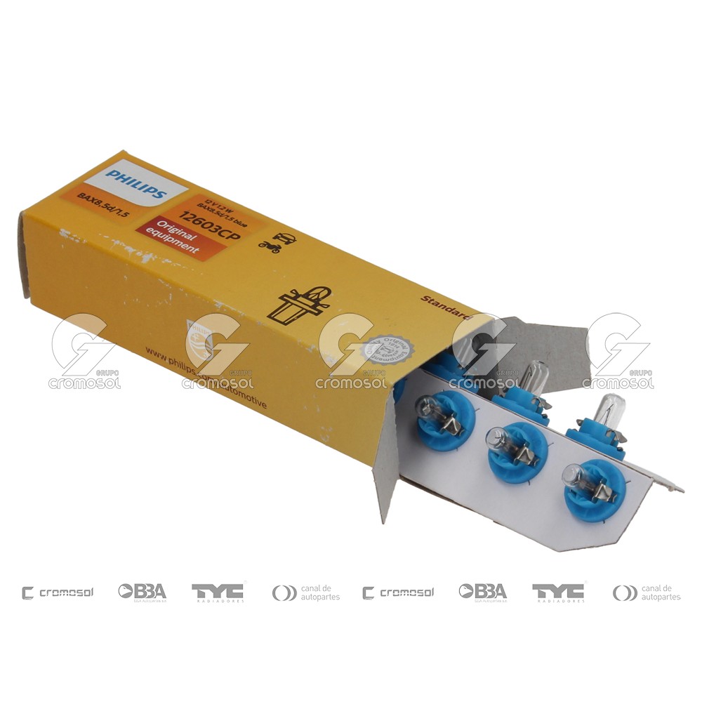 Lampara incandescente para Universal Universal Livianos 50/20 Bax (12603) 12v 1.2w bax8,5d/1,5 azul