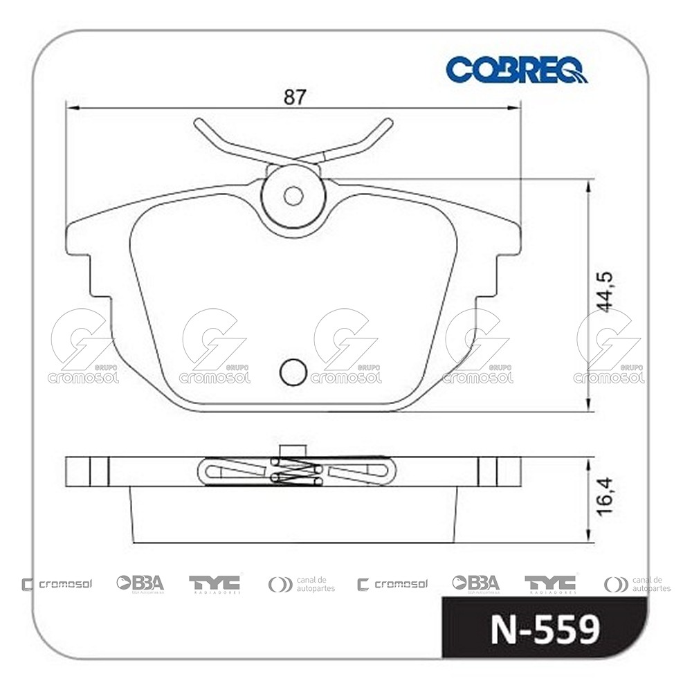 Pastilla de freno para Alfa Romeo 145 94-96