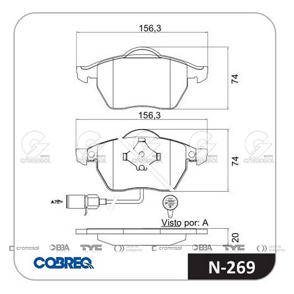 Pastilla de freno para Audi 100 91-97
