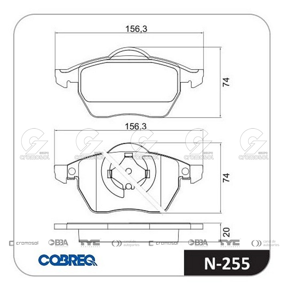Pastilla de freno para Audi A3 02-04