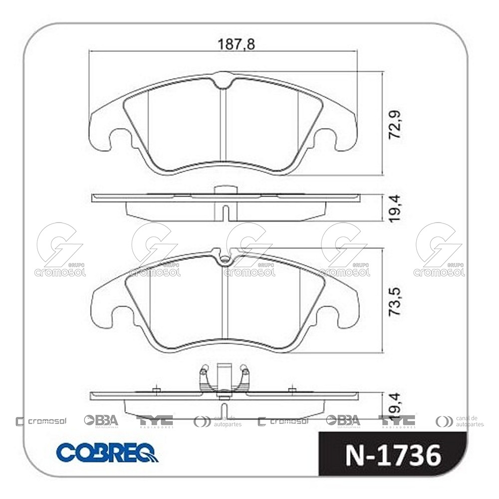 Pastilla de freno para Audi A4