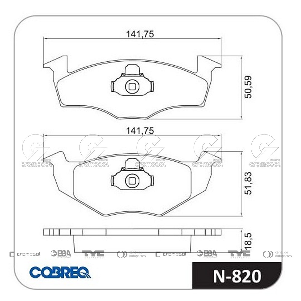 Pastilla de freno para Audi A3 97-02