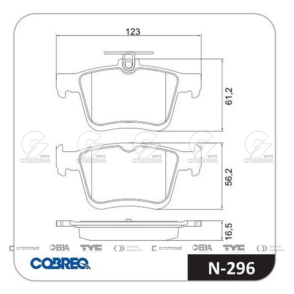 Pastilla de freno para Audi A3 09-12