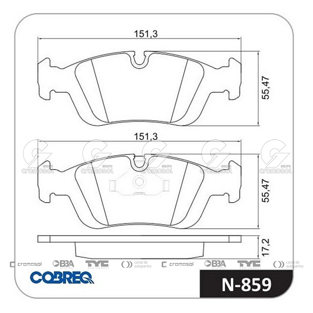 Pastilla de freno para BMW Serie 3 316 (E36) 92-98