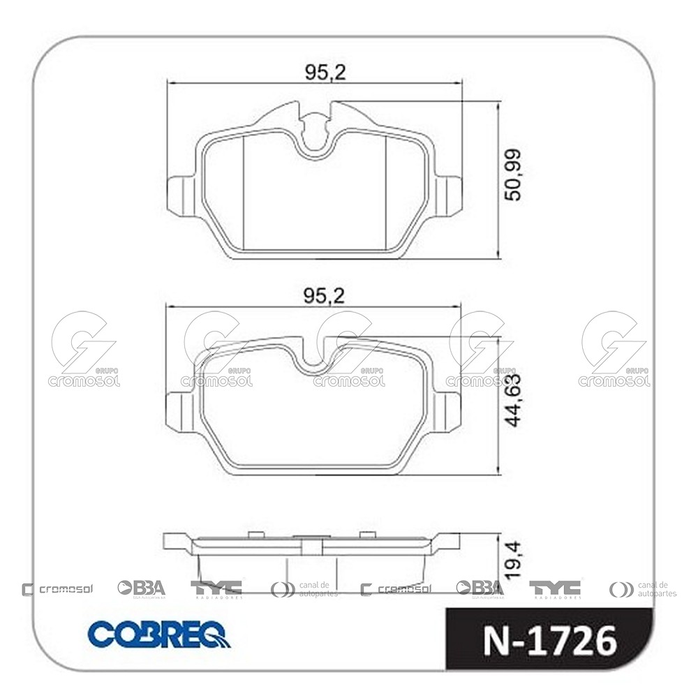 Pastilla de freno para BMW Serie 1 116i (E87)