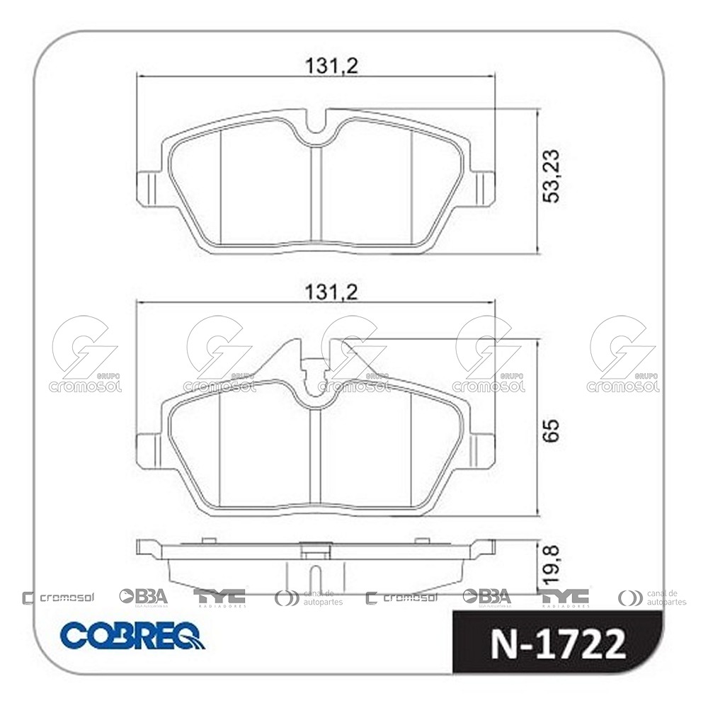 Pastilla de freno para BMW Serie 1 116i (E87) 05-11