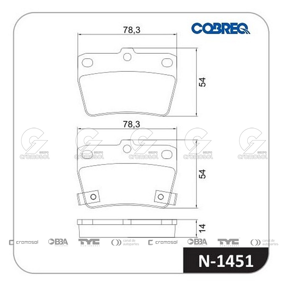 Pastilla de freno para Chery Tiggo F2 13-15
