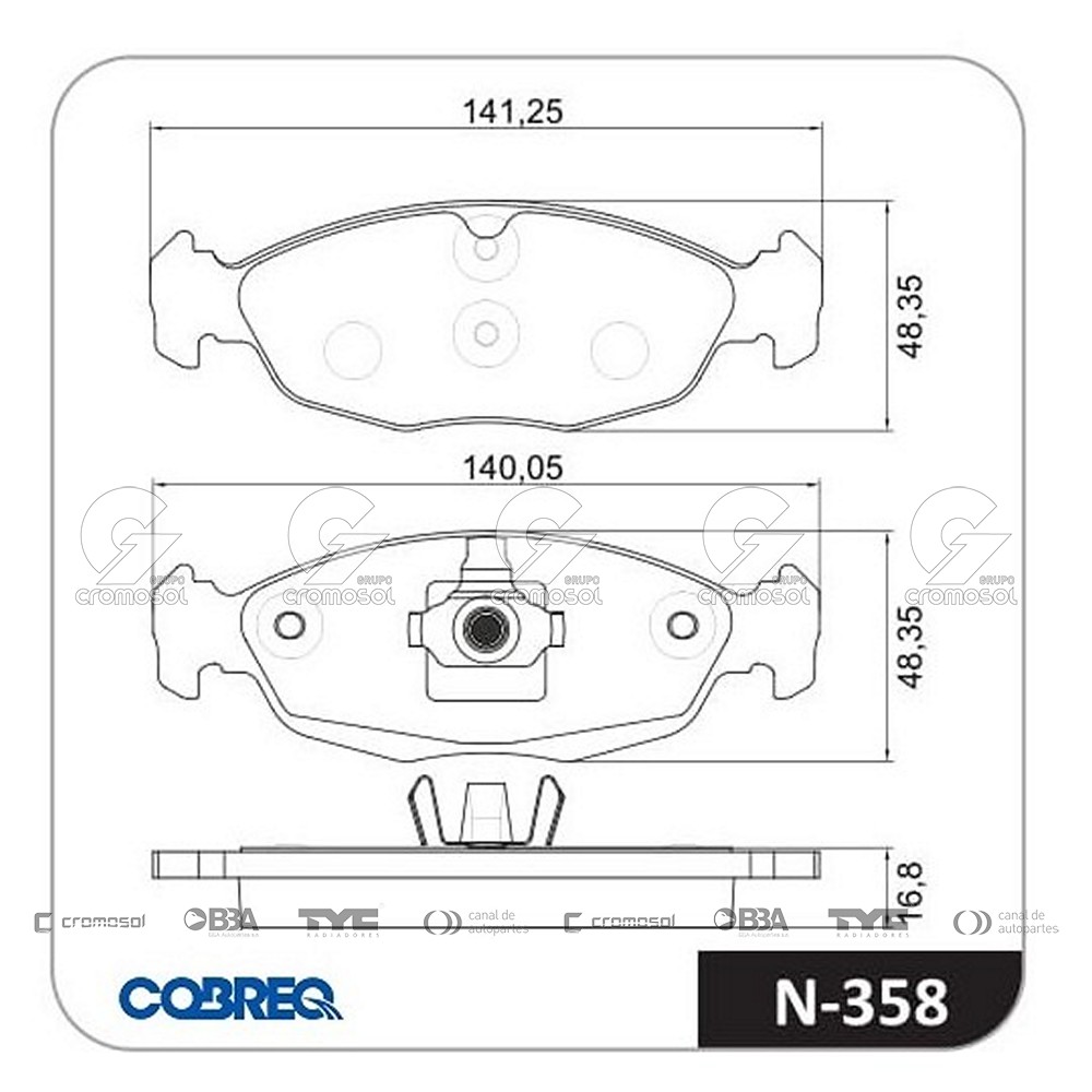Pastilla de freno para Chevrolet Agile F1 09-13