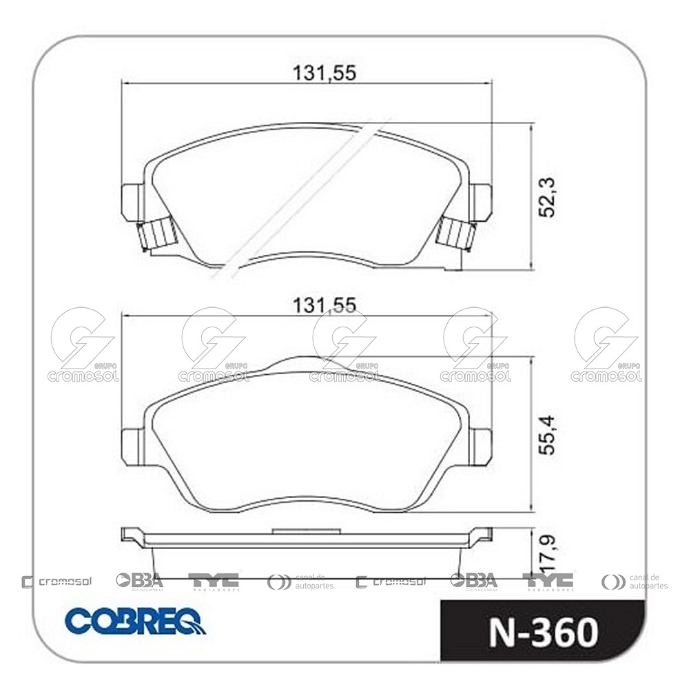 Pastilla de freno para Chevrolet Corsa II 02-11