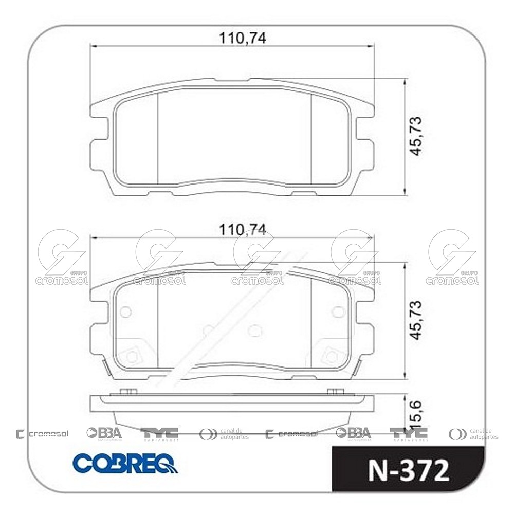 Pastilla de freno para Chevrolet Captiva F1