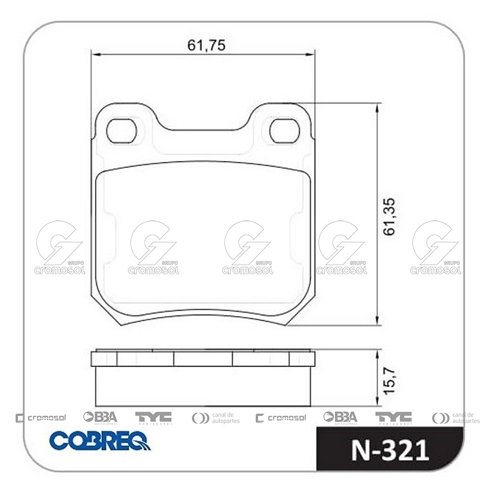 Pastilla de freno para Chevrolet Astra F1 95-98