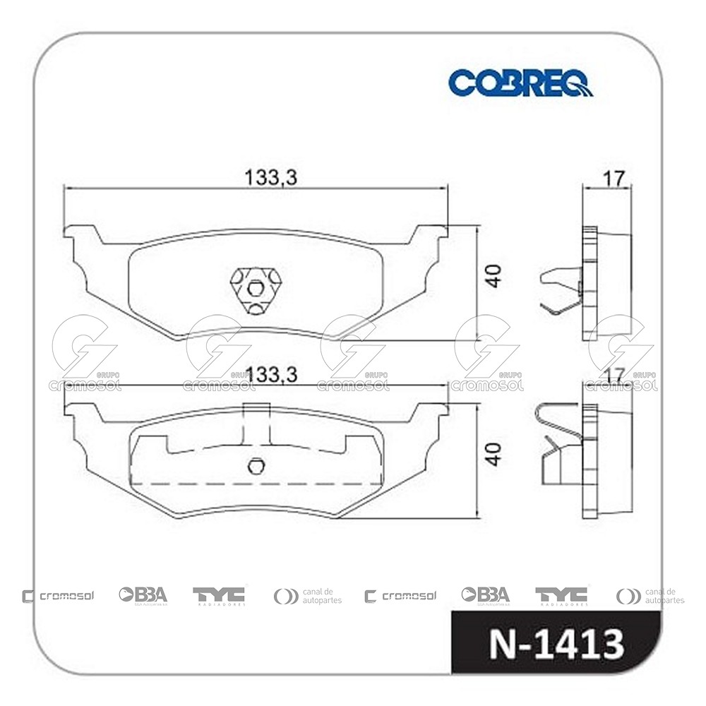 Pastilla de freno para Chrysler Neon F1