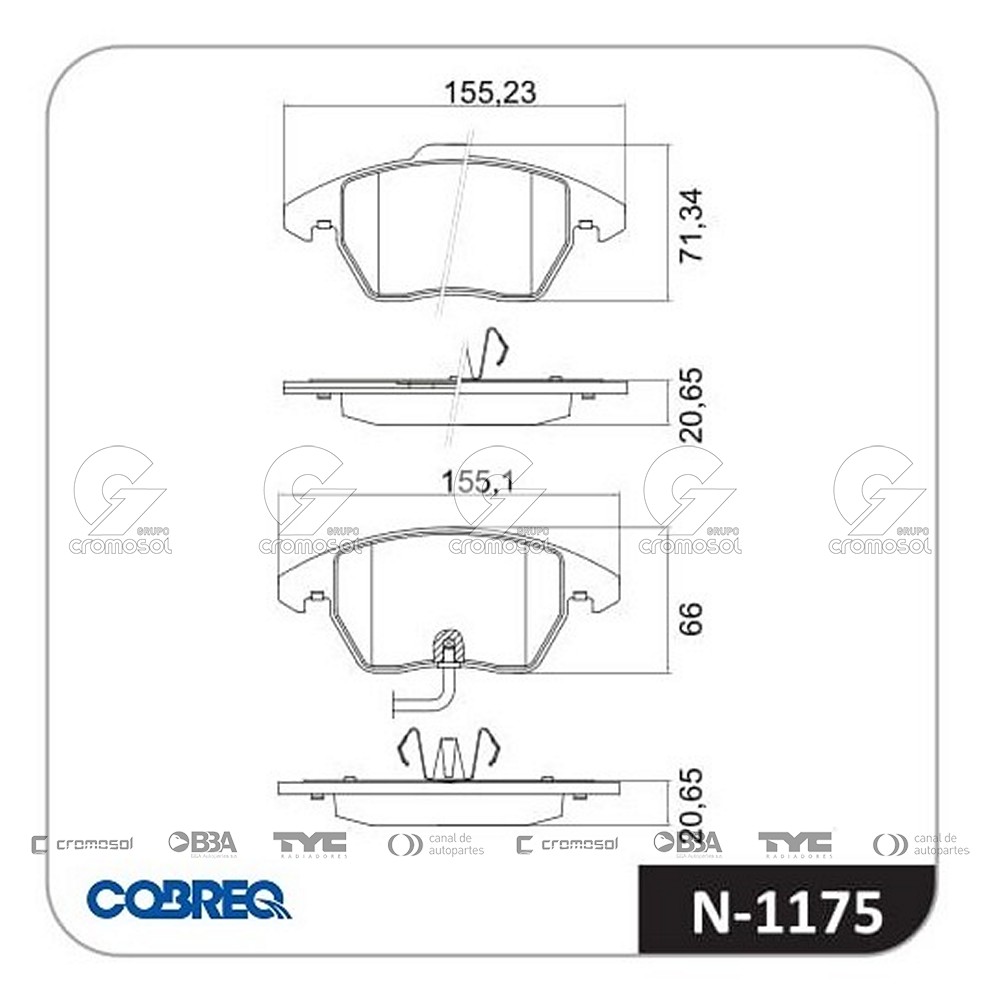 Pastilla de freno para Citroën C4
