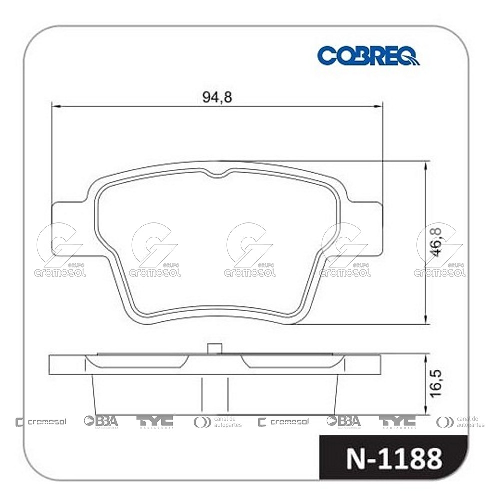 Pastilla de freno para Citroën C4 07-13
