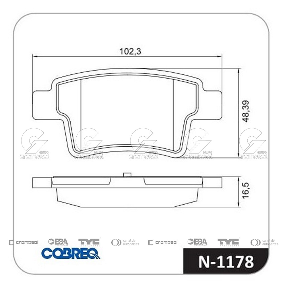 Pastilla de freno para Citroën C4 Picasso F2-II