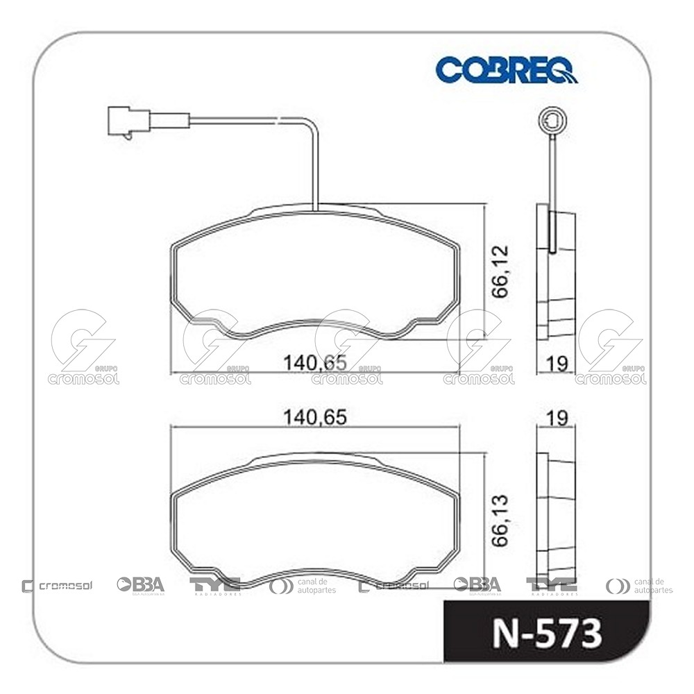 Pastilla de freno para Citroën Jumper FI 95-04
