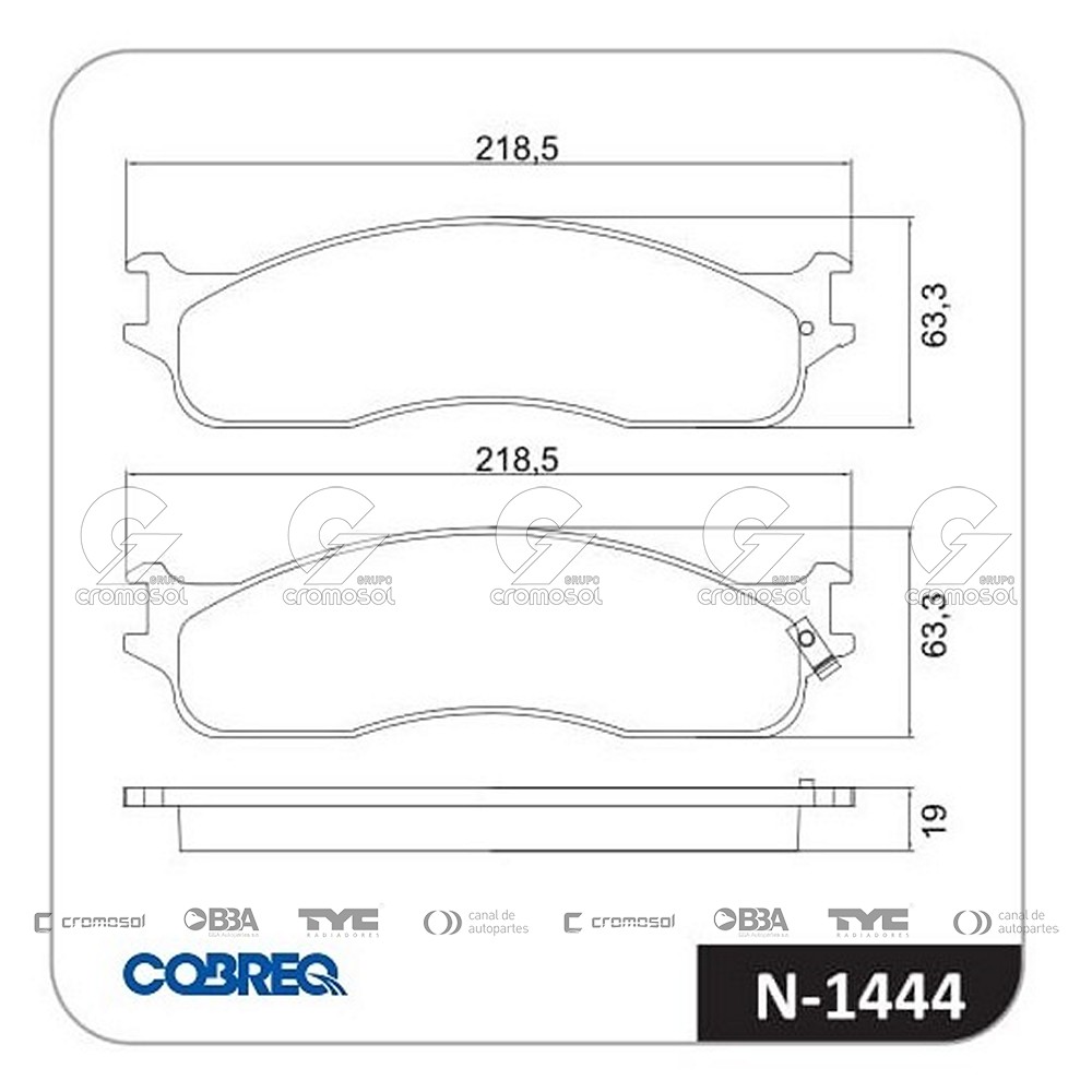 Pastilla de freno para Dodge Ram 1500 F2