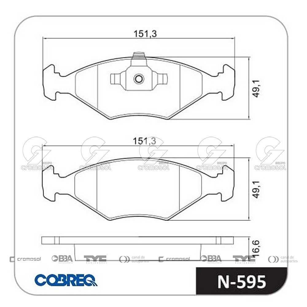 Pastilla de freno para Fiat Mobi 16-24