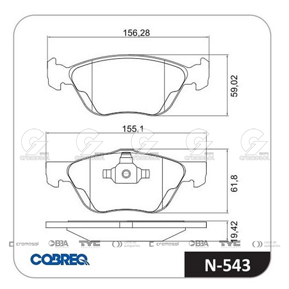 Pastilla de freno para Fiat Argo 17-24