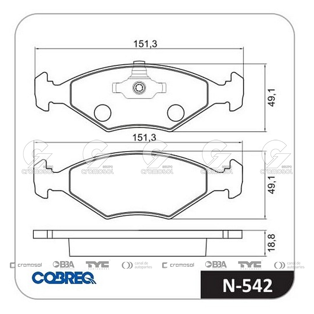 Pastilla de freno para Fiat Uno Fire 04-15