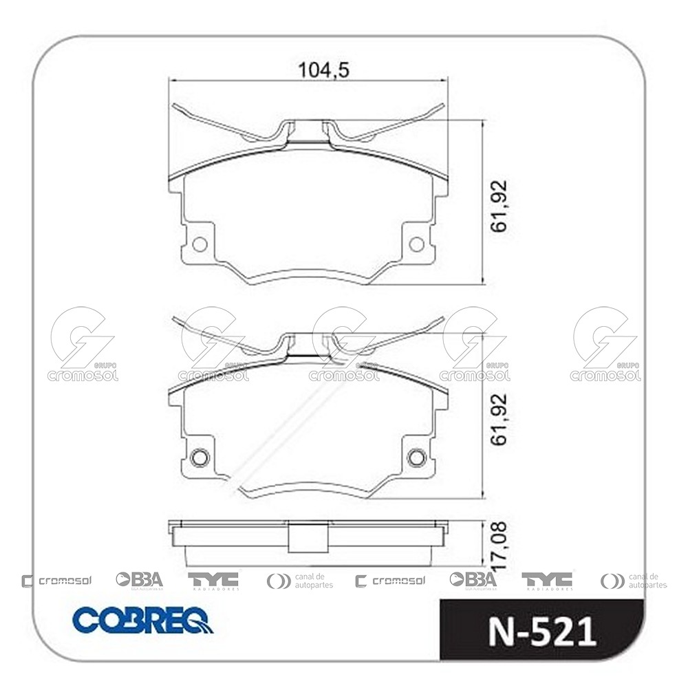 Pastilla de freno para Fiat Tipo 94-98