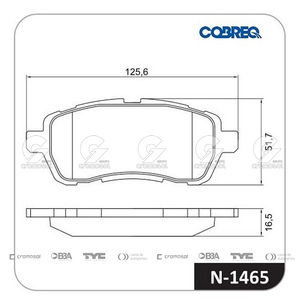 Pastilla de freno para Ford Fiesta MK7-I (KD) 11-13