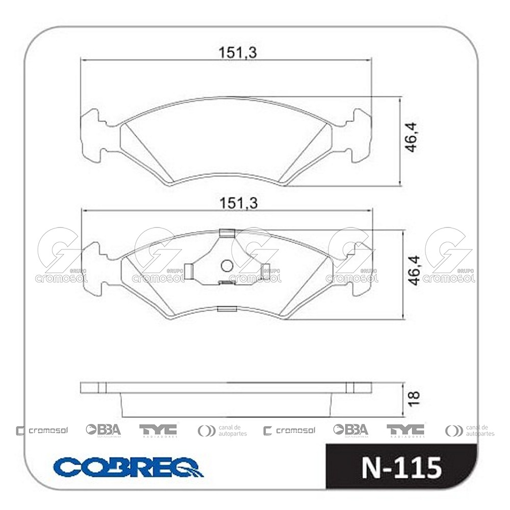 Pastilla de freno para Ford Escort MK4 89-95