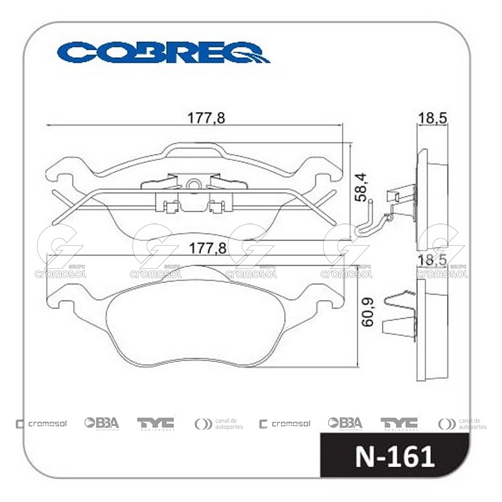 Pastilla de freno para Ford Focus MK1-I 99-03