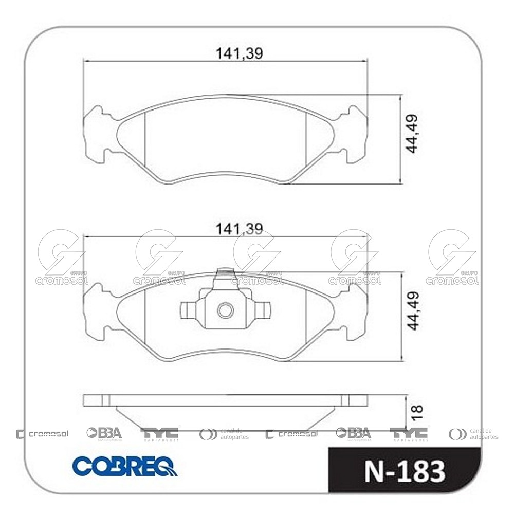Pastilla de freno para Ford Ka MK2-I 08-11