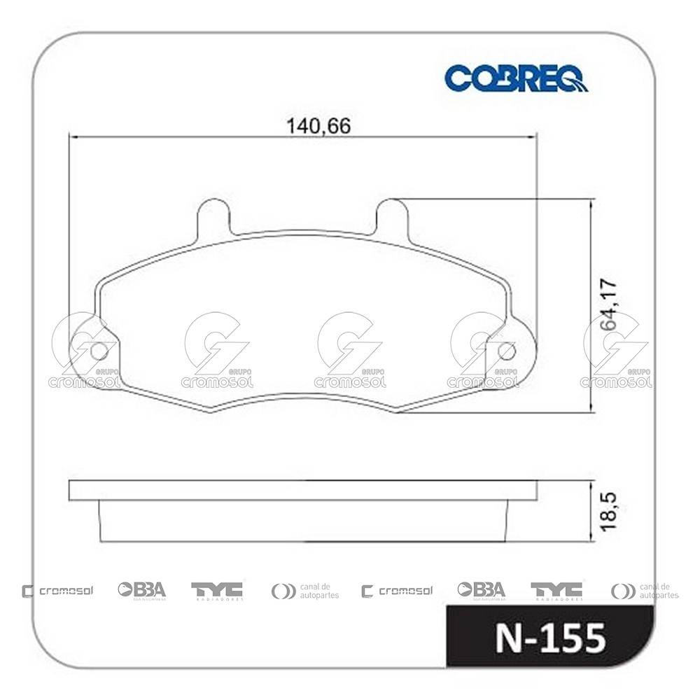 Pastilla de freno para Ford Transit MK5 96-00