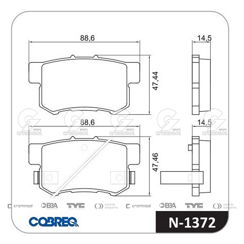 Pastilla de freno para Honda Stream