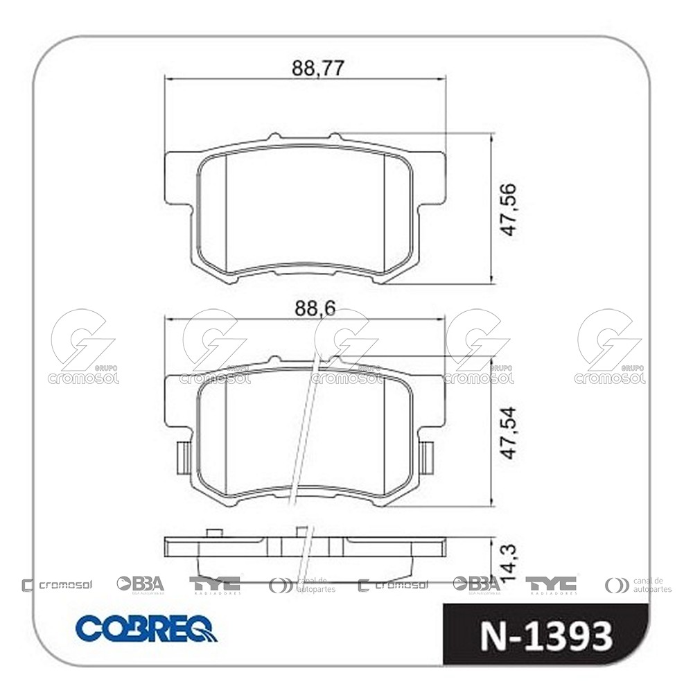 Pastilla de freno para Honda CR-V 02-05