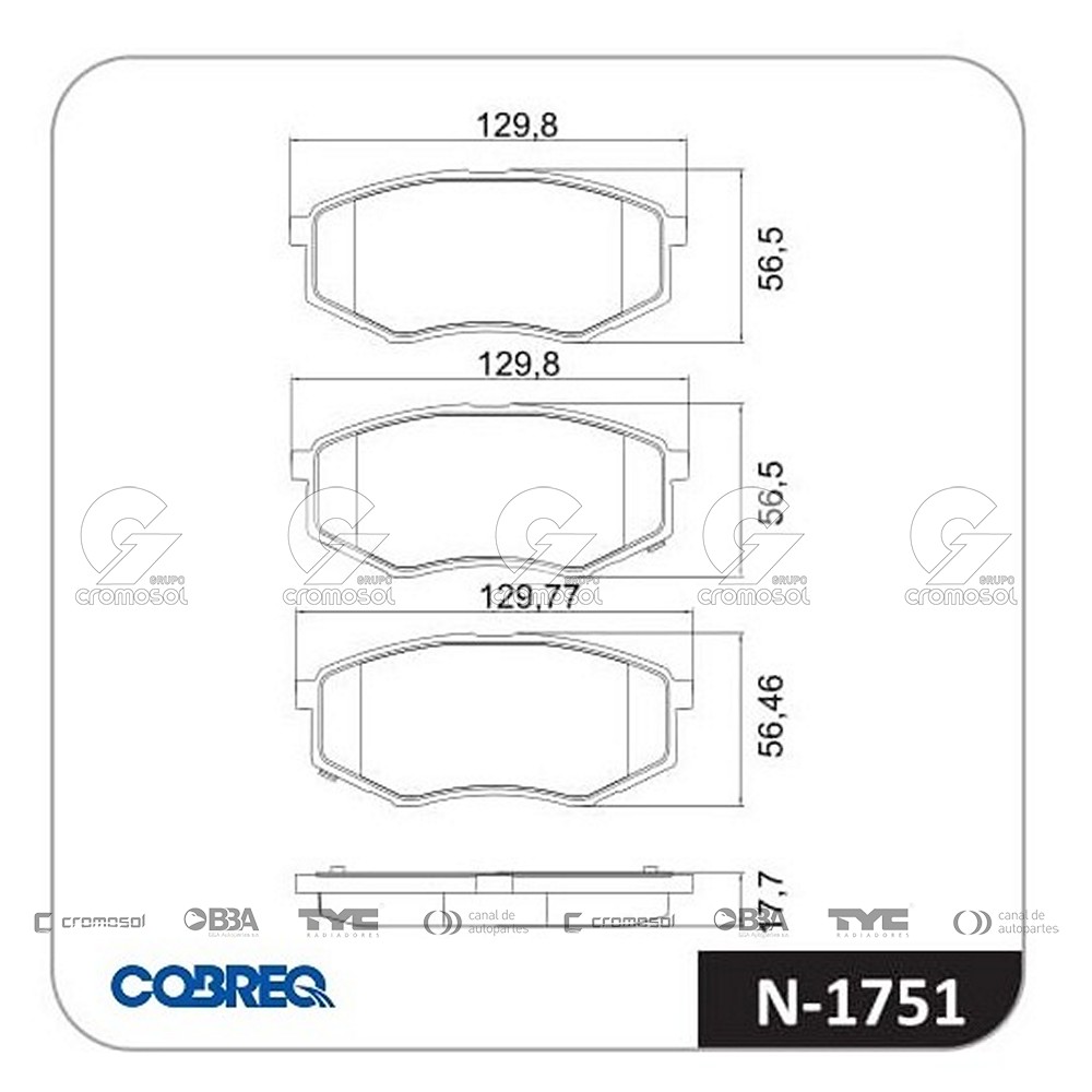 Pastilla de freno para Hyundai Tucson F3