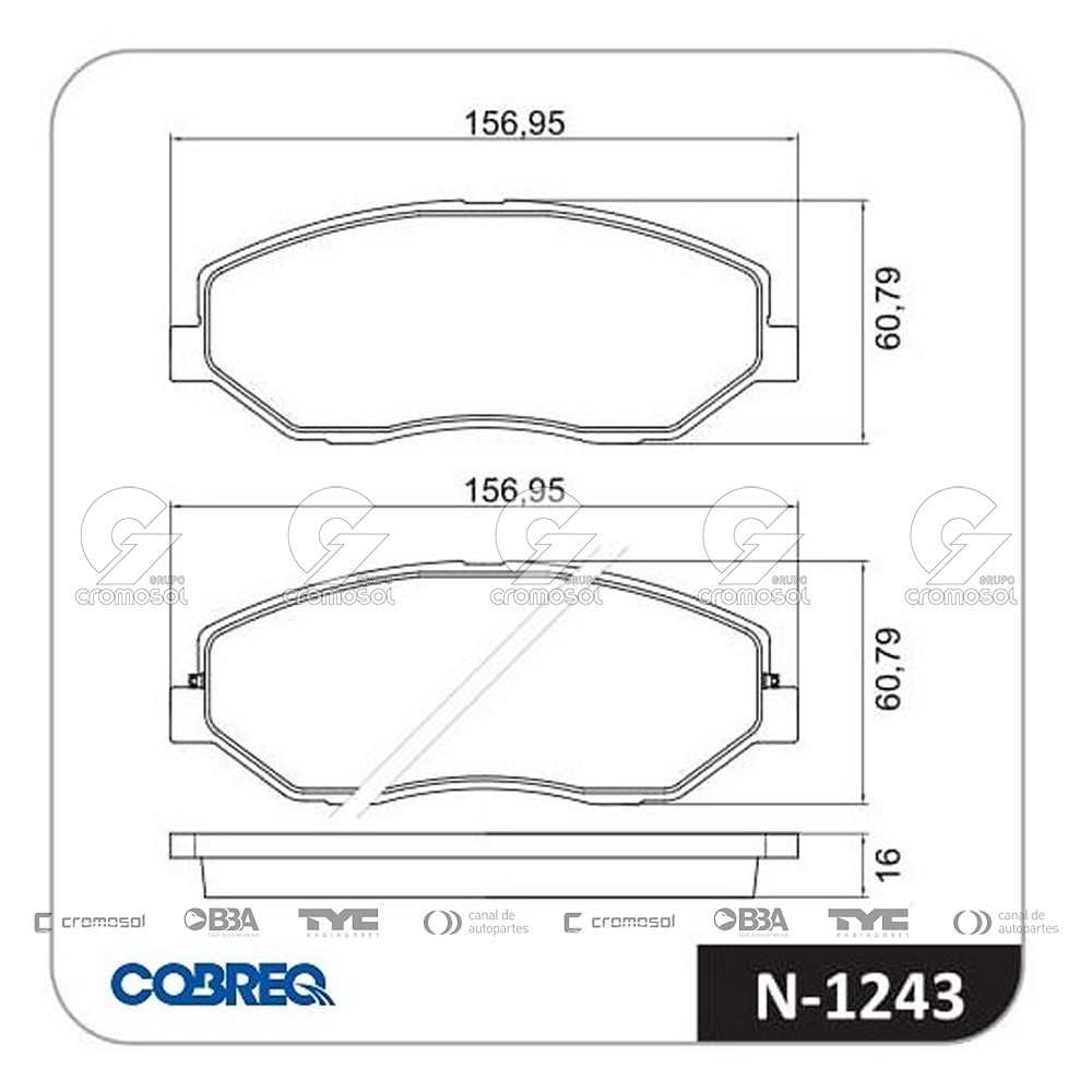 Pastilla de freno para Hyundai Genesis F1