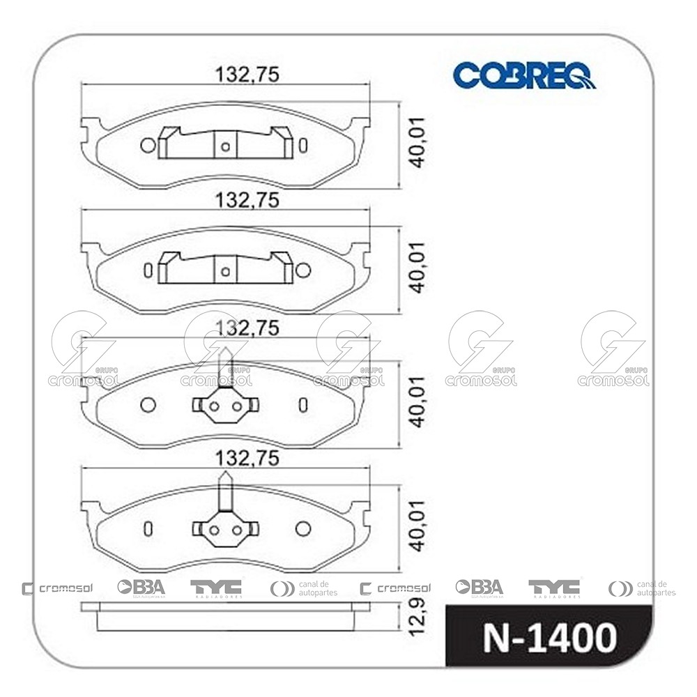Pastilla de freno para Jeep Wrangler