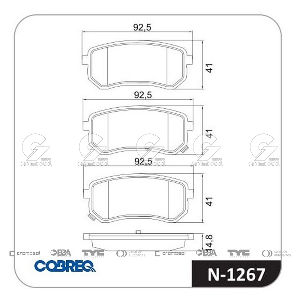 Pastilla de freno para Kia Picanto F1